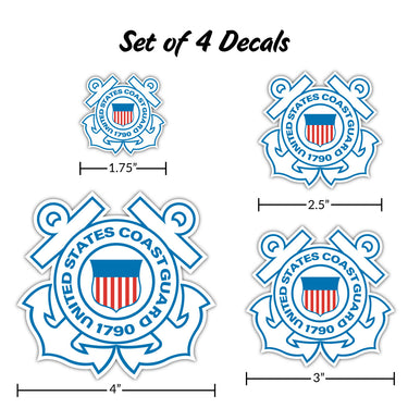 U.S. Coast Guard Logos 4 Pc